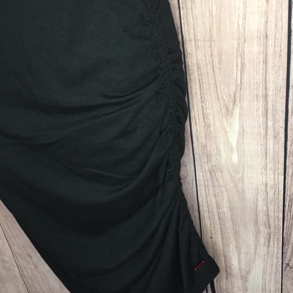 NWT n:Philanthropy Black Ruched Mock Neck Bodycon Peach Dress - Picture 6 of 13